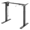Secretária elétrica de altura ajustável Ergo Office, Cinzento, Altura máx. 123 cm, 80 kg - sem tampo, para trabalho de pé e sentado, ER-433
