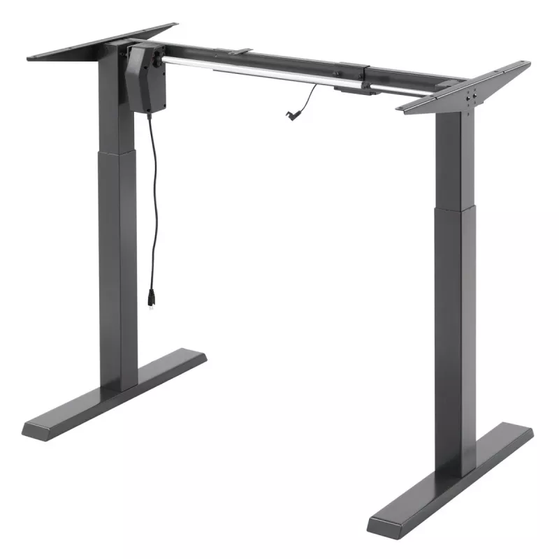 Secretária elétrica de altura ajustável Ergo Office, Cinzento, Altura máx. 123 cm, 80 kg - sem tampo, para trabalho de pé e sentado, ER-433