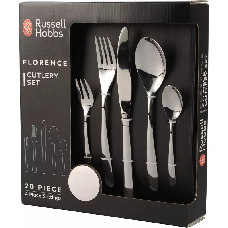 Conjunto de talheres Russell Hobbs RH022641EU7 – serviço de 20 peças em aço inoxidável