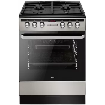 Fogão elétrico-gás AMICA 58468 com 4 bicos, aço inoxidável, classe energética A