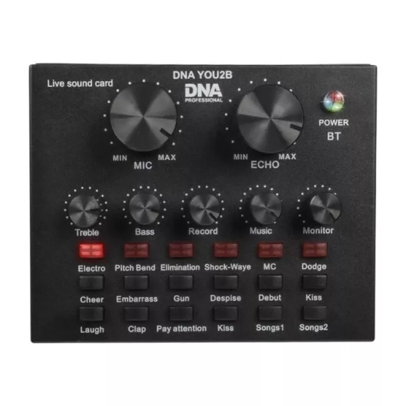 Kit de microfone Bitmat DNA YOU2B — microfone, interface de áudio, suporte e cabo