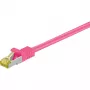Cabo de rede Goobay RJ-45 CAT7 2 m magenta S/FTP