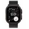 Smartwatch Apple Watch Ultra 3 GPS + Cellular 49mm caixa de titânio preta com bracelete Milanese Loop de titânio preta Medium
