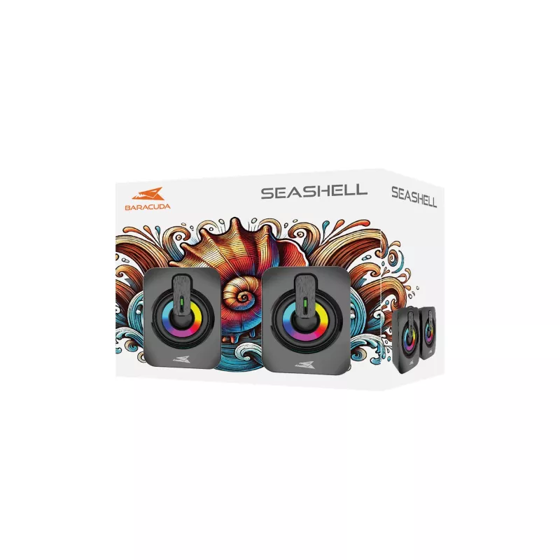 Baracuda Seashell BGSP-011 preto — acessório decorativo em forma de concha