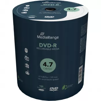 DVD virgem MediaRange MR442 4,7 GB DVD-R 100 unid.