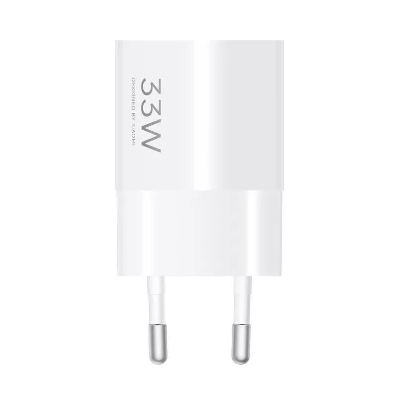 Fonte de alimentação Xiaomi 33W Nano USB-C EU carregador de parede – saída USB-C de 33 W para telefones e tablets