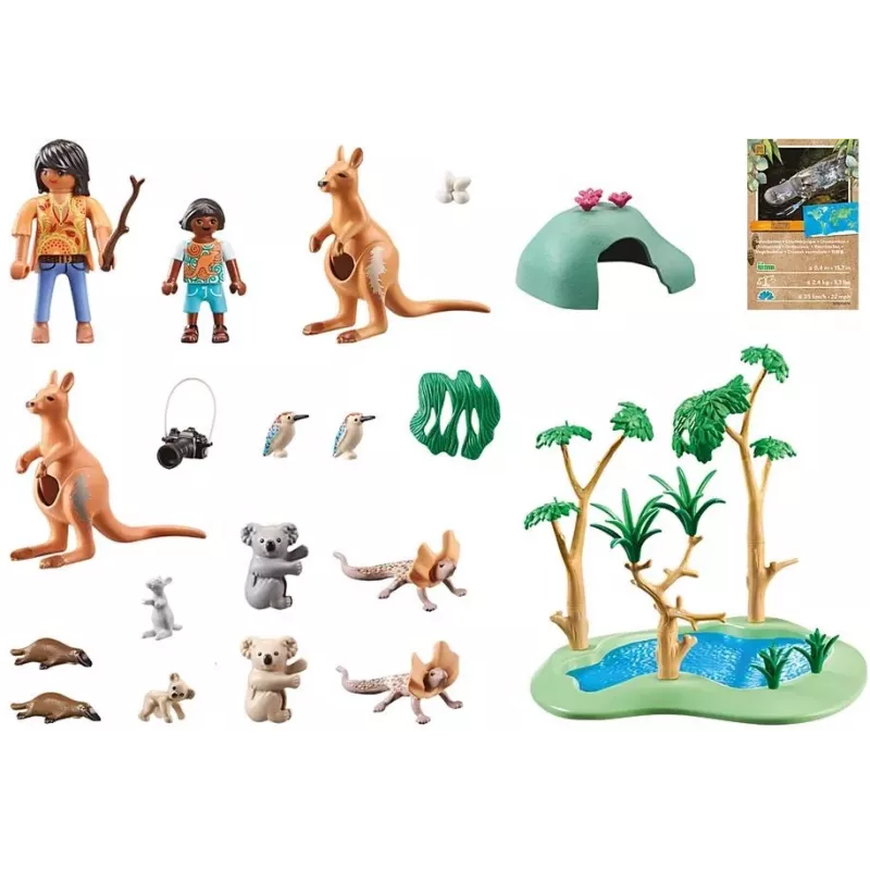 Conjunto de figuras Wiltopia 71624 Animais australianos