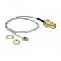Cabo coaxial DeLOCK 89930 0,2 m SMA MHF I LK preto cinzento