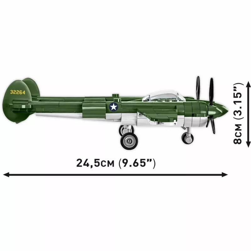 COBI Lockheed P-38 Lightning. Tipo de produto: blocos de construção, Idade mínima recomendada: 7 ano(s), Tema: forças armadas, Número de peças: 332 unid.