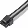 SilverStone PP07E - Cabo de extensão de alimentação - 8 pinos EPS12V (4+4) (M) para 8 pinos EPS12V (F) - 30 cm - Preto, branco (SST-PP07E-EP