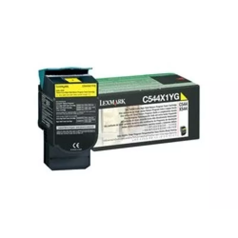 Lexmark - Cartucho de toner - Rendimento especialmente elevado - 1 x amarelo - 4000 páginas - LRP / LCCP (0C544X1YG)