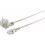 Cabo de alimentação S/CONN 60006 preto 1,8 m CEE 7/7 conector fêmea C13