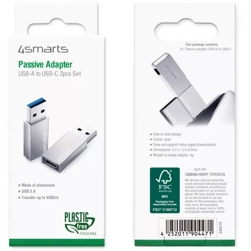 4smarts 540275 cabo USB cinzento