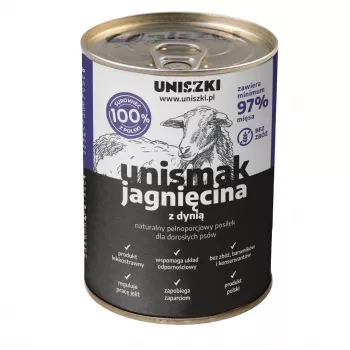 Comida húmida para cães em lata Uniszki Unismak receita de borrego 400 g