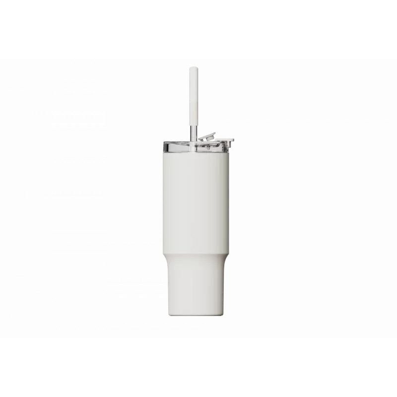 Copo com palhinha térmica Xiaomi Straw Mug branco 1 L — interior em aço inoxidável, à prova de fugas, 240×132×97 mm