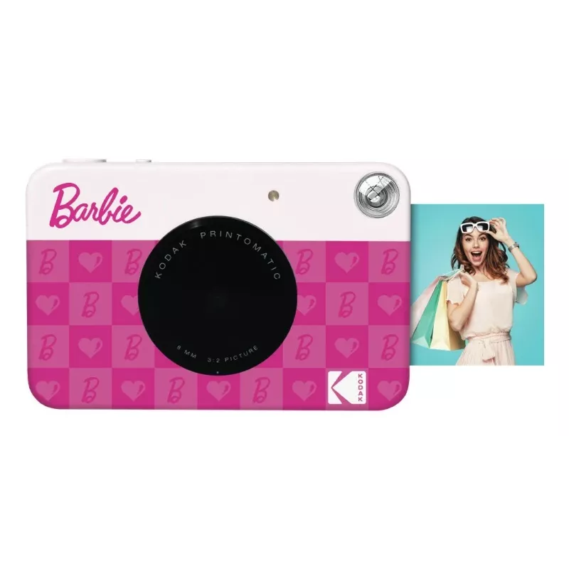 Kodak x Barbie Printomatic Câmara instantânea, rosa, impressão instantânea ZINK Zero-Ink (RODOMATICB10)