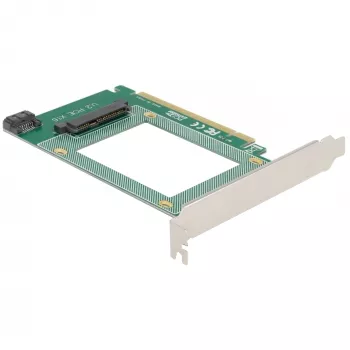Delock - controlador de armazenamento - 2.5 (6,4 cm) - U.2 NVMe / SATA 6Gb/s - 600MBps - PCIe 4,0 x16 (90051)
