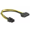 Cabo de alimentação Delock 82924 SATA 15 pinos para 6 pinos PCI Express