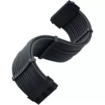 SilverStone PP07E - cabo de extensão de alimentação - ATX, 24 pinos (W) para ATX, 24 pinos (M) - 30 cm - preto