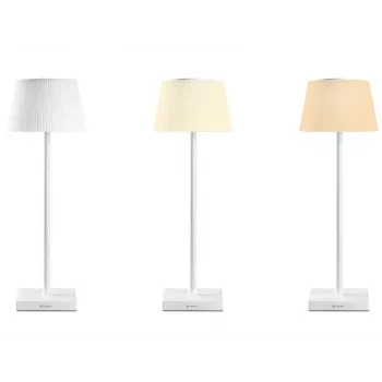 Candeeiro de mesa TRACER Pluto branco TRAOSW47233 LED regulável, acabamento branco