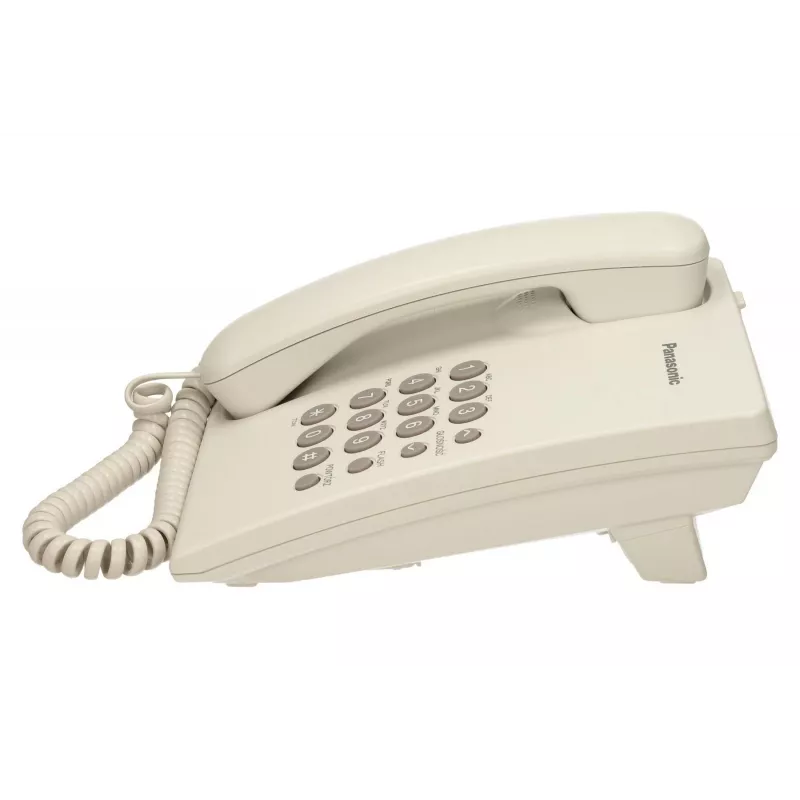 Panasonic KX-TS500PDW telefone com fio, montável na parede, marcação por tons/impulsos, branco