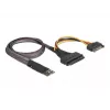 Adaptador DeLOCK M.2 Key M para U.2 SFF-8639 NVMe com cabo de 50 cm