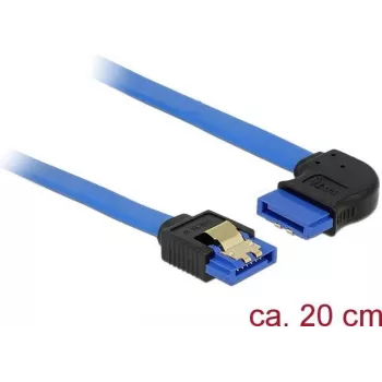 Cabo SATA DeLOCK 84989 0,2 m SATA 7 pinos preto azul