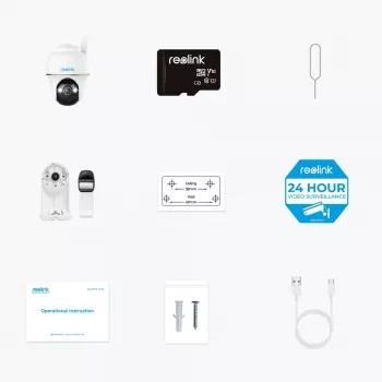 Reolink Go Series G430 - Câmara exterior alimentada por bateria 5MP, rede 4G LTE, deteção de pessoas/veículos/animais, rotação de 355° e inclinação de 140°