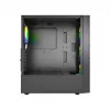 Gembird Fornax 4300 CCC-FC-4300 caixa gaming ATX Midi Tower, vidro temperado, ventoinhas ARGB, 2x USB 3.1, 1x USB 2.0, preta