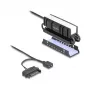 Dissipador de calor DELOCK 18460 para M.2 SSD 2280 — alumínio/cobre, RGB 5V, preto