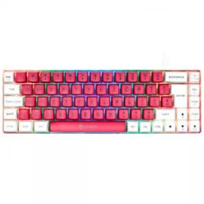 Teclado gaming GAMIAC TKL69G SF, Kailh vermelho - branco/vermelho
