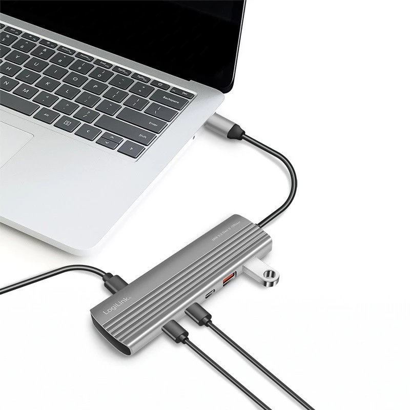 Hub USB 3.2 ultrafino 2x USB-A, 8x USB-C, PD, 100W