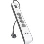 Régua de tomadas Belkin 525J com 4 tomadas Schuko e 2 portas USB-A, cabo de 2 m
