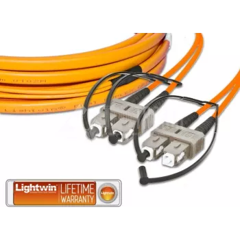 Cabo de patch de fibra ótica duplex plano de alta qualidade Lightwin, MM OM2, SC - SC (LDP-50 SC-SC 3.0 FD)