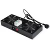 Ventilador de arrefecimento ROLINE 26.21.0189 2 ventoinhas preto para caixa de parede 19 polegadas