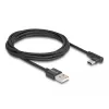 Cabo USB 2.0 DeLOCK ficha Type-A para ficha USB Type-C angular 2 m preto