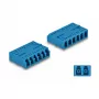 Acoplador de fibra ótica DeLOCK HD LC Hexaplex fêmea para LC Hexaplex fêmea azul