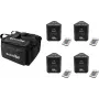Conjunto de iluminação LED EUROLITE AKKU TL-3 QuickDMX 4x com bolsa macia – luzes TL-3 a bateria, controlo QuickDMX, bolsa de transporte