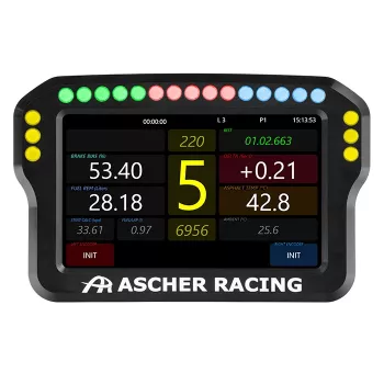 Dashboard para volante Ascher Racing 4 polegadas Modelo 76080028 para setups de Simracing