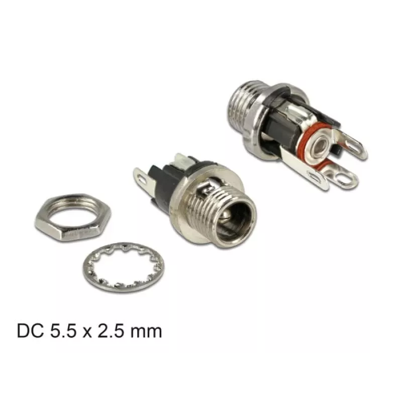 Conector de fios DeLOCK 89911 DC preto níquel