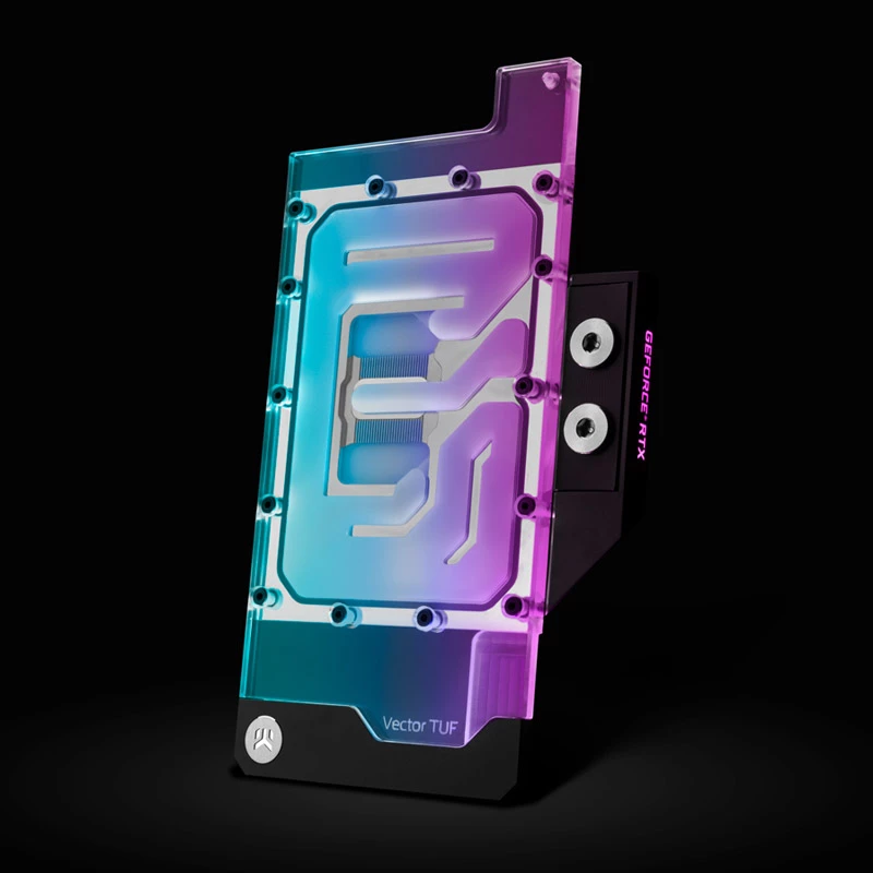 Bloco de água EK Water Blocks acrílico cobre preto níquel transparente