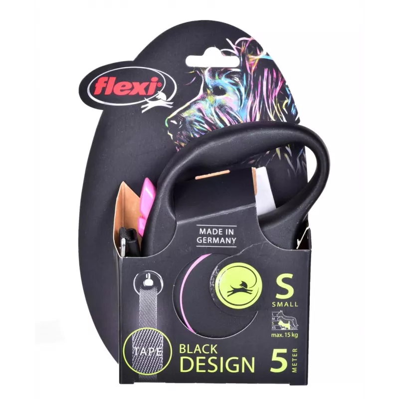 Treia automática Flexi Black Design S 5 m para cão