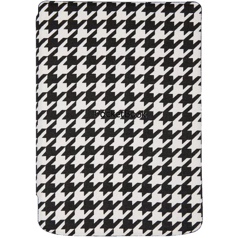 Capa tipo carteira para leitor de e-books de 6 polegadas PocketBook Shell — preta/branca, 112 × 160 × 12,5 mm