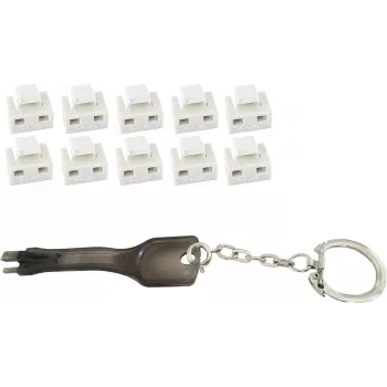 Bloqueador de porta ShiverPeaks 08-01036 RJ-45 branco com chave