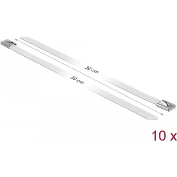 Abraçadeira de cabo em aço DeLOCK 18822 300 mm 10 unid.