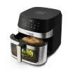 Fritadeira de ar quente ESPERANZA EKA005, capacidade de 8 L, 1600 W, controlo tátil, 10 programas, aço inoxidável, preto
