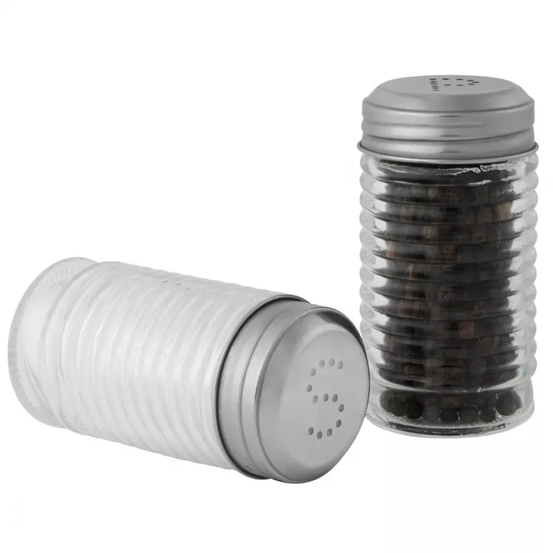 Conjunto de sal e pimenta Salter 751 CLXRUP Beehive em vidro com orifícios ajustáveis