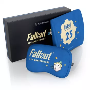 Almofada de pescoço/lombar noblechairs Fallout 25th Anniversary Edition azul 2 unid.