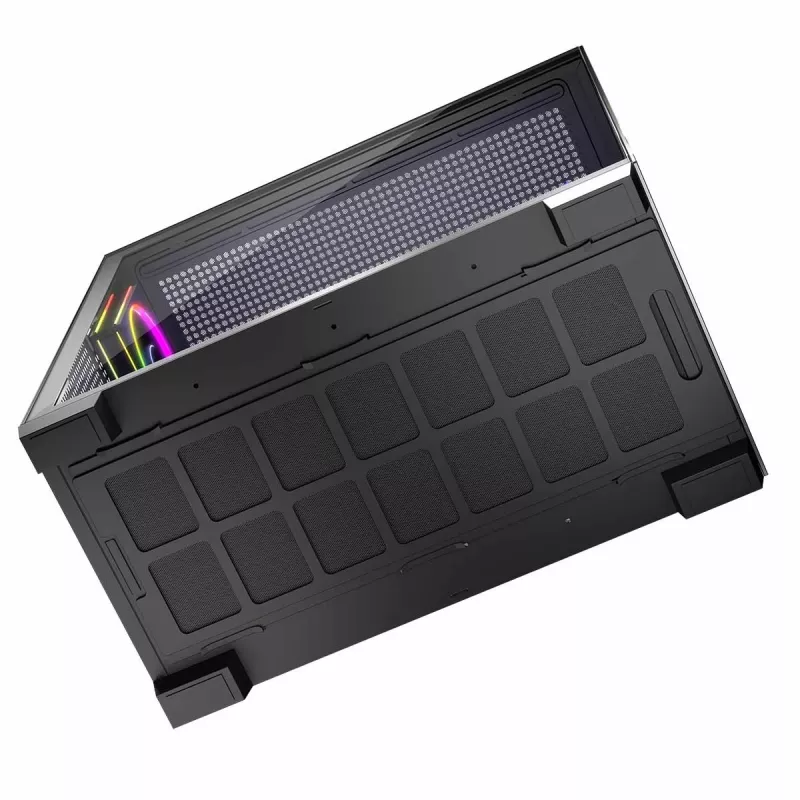 Caixa de PC MODECOM Volcano Stellar 5F ATX Midi Tower, vidro temperado, 5 ventoinhas pré-instaladas, USB‑C, suporta microATX/ATX, GPU máx. 420 mm, altura do cooler da CPU 175 mm