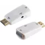 Adaptador de cabo S/CONN 10-01001 HDMI Type A VGA D-Sub 3.5mm branco
